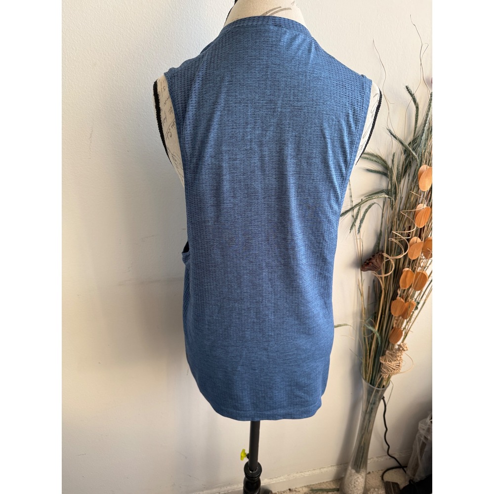 Lululemon Metal Vent Tech Sleeveless Shirt Mens Small Blue Heathered Tank Top